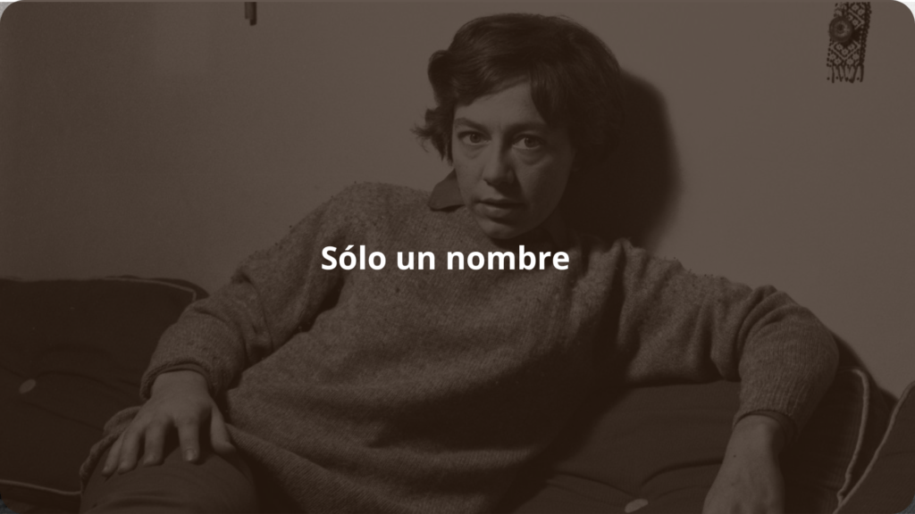 portada para el poema sólo un nombre de la poeta argentina Alejandra Pizarnik