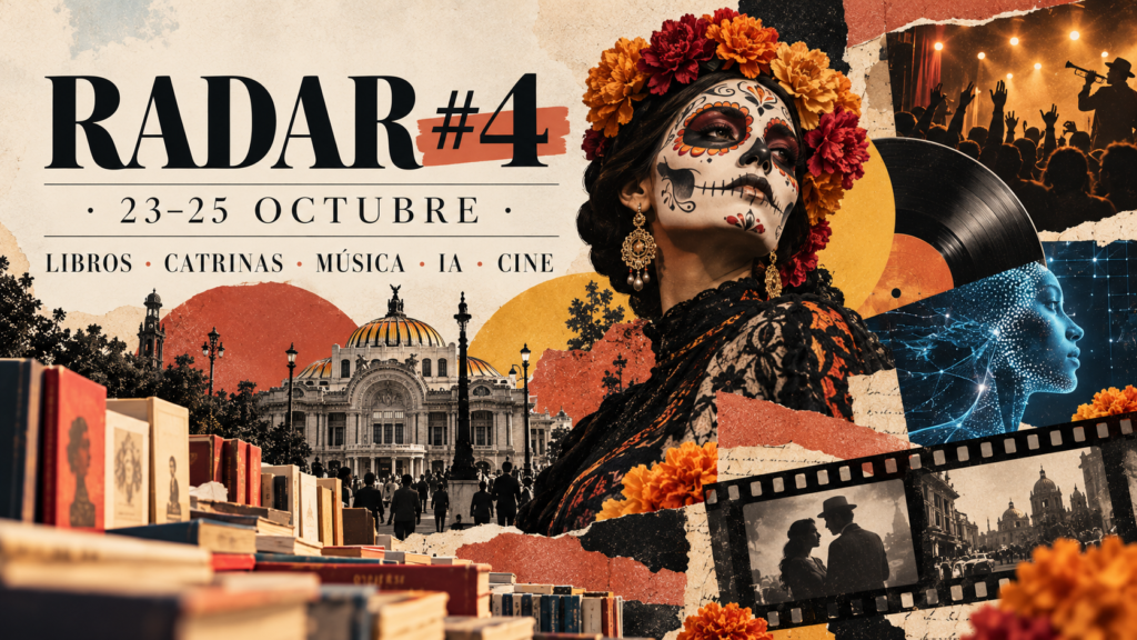 Radar Sobre los márgenes 4 con libros, Catrinas, música, inteligencia artificial y cine del 23 al 25 de octubre de 2026